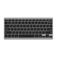 Keyboard Nirkabel BT Wireless Scissor Switch USB 3.0 Plastik 78 Tombol Ringkas Ultra Tipis Senyap Ergonomis Dual Mode untuk Desktop & Tablet