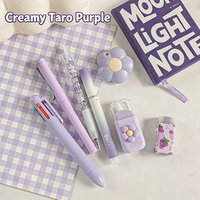 Lot de 7 kits de papeterie en gros : coupe-papier, ruban correcteur, stylo gel – Ensemble portable pour étudiants, bureau et école