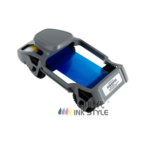 Bleu Monochrome 800300-804 <span class=keywords><strong>Ruban</strong></span> 1000images Compatible pour <span class=keywords><strong>Zebra</strong></span> ZC100 ZC150 <span class=keywords><strong>ZC300</strong></span> ZC350 Imprimante de carte d'identité - Product Image 2