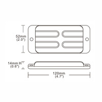 Feux de signalisation à DEL à double rangée, fins, 12V 24V, à montage en surface, lampe clignotante pour véhicule