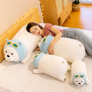Cuscino abbraccio <span class=keywords><strong>orso</strong></span> nudo peluche indossare occhiali <span class=keywords><strong>cartone</strong></span> <span class=keywords><strong>animato</strong></span> carino grande <span class=keywords><strong>orso</strong></span> polare peluche bambole per dormire all'ingrosso - Product Image 3
