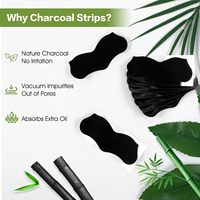 Bandes Purifiantes Anti-Points Noirs au Charbon de Bambou, Patchs Nasaux au Charbon de Bambou pour l'Élimination des Points Noirs du Nez