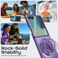 Étui Samsung Z Fold 8 7 Z Flip 7 8 God B1, Housse Magnétique Pliable, Texture Technologique, Cuir Huilé, TPU PC, Anti-Rayures, Antichoc