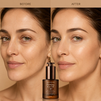 Huile Essentielle Contour des Yeux Anti-Âge Effet Raffermissant et Liftant, Hydratante et Repulpante, Atténue les Rides et Ridules, Marque Blanche