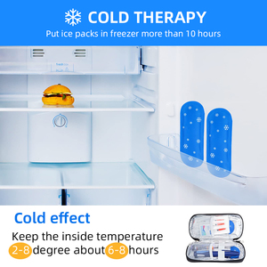 Bingzhen Çok Satan İlaç Kutusu ve İnsülin Soğutucu Çantası, Diyabet İçin Yeniden Kullanılabilir Su Geçirmez Jel Buz Aküsü - Product Image 5