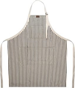Tablier en toile réutilisable avec poches, tablier de travail réglable à rayures personnalisées pour hommes et femmes, idéal pour la cuisine, la pâtisserie et le jardinage - Product Image 1