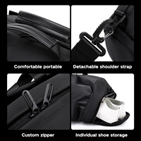 TANGCOOL Sac de sport imperméable grande capacité avec compartiment à chaussures indépendant et bandoulière amovible