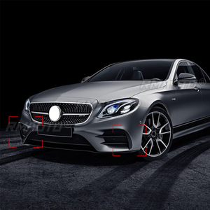 สีดำเงา/ลายคาร์บอน ฝาครอบช่องระบายอากาศกันชนหน้ารถยนต์ สำหรับ Mercedes-Benz E-Class W213 E43 E53 AMG 2016-2019 แต่งรถ - Product Image 6