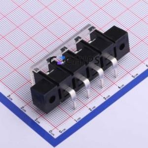 KF48RM-9.5-4P Barrier Terminal Block Bent Lead Through Hole,P=9.5mm Connector With Cover Plate 9.5mm 1x4P Right Angle Pin - Product Image 2