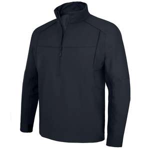 <span class=keywords><strong>Haut</strong></span> de sport personnalisé pour homme, à manches longues, col montant, fermeture éclair, séchage rapide, coupe lourde, couleur unie - Product Image 5
