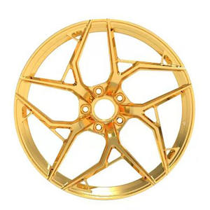 Ruedas de coche de pasajeros 17 18 19 20 <span class=keywords><strong>21</strong></span> 22 24 pulgadas llantas de ruedas de coche de aluminio dorado para modificación de coche para Alfa Romeo Giulietta BMW M4 - Product Image 1