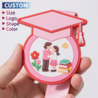 Médailles personnalisées en caoutchouc PVC souple, découpées 2D/3D, imprimées, avec logo en relief, en silicone, pour enfants