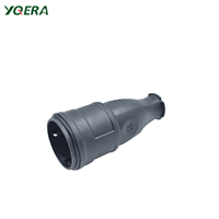 Prise industrielle noire R-212, norme européenne IP54, étanche à la poussière, 16A 220-250V, connecteur d'alimentation femelle en caoutchouc