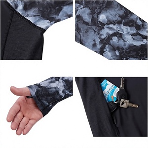Sudadera con Capucha de Manga Larga para Hombre, Estampado de Camuflaje Blanco, Protección Solar UPF 50 Anti UV, Sudadera de Poliéster - Product Image 5