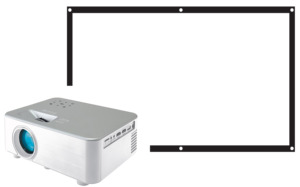 Proyector Elegante Negro-Gris, Diseño Moderno de Doble Tono, Resolución 1280x720, Transmisor, Múltiples Entradas, Altavoz Integrado - Product Image 6
