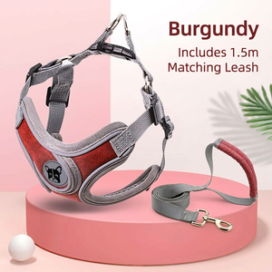 1. Elite Silver Silk Reflective Dog <b>Harness</b> Soft Cationic Fabric <b>No</b>-<b>Pull</b> Vest Breathable Step-in Reflective for Puppies - Product Image 2