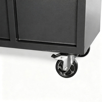 Coffre à outils roulant robuste à 12 tiroirs, dessus en bois, verrouillage central, capacité de 300 kg, couleur OEM, garantie de 3 ans, armoire à outils