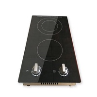 Estufa Eléctrica de Doble Placa con Elementos Calefactores Infrarrojos y Perillas de Control
