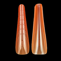 Uñas Artificiales de Alta Calidad, Diseño Cuadrado, Almendrado, Stiletto, Coffin, Cobertura Total, Material PP, Pre-diseñadas, Precio Bajo