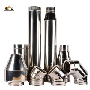 Système de <span class=keywords><strong>cheminée</strong></span> en acier inoxydable à double paroi certifié CE, garantie de plus de 5 ans, accessoires modernes pour cheminées, cheminées à bois - Product Image 1