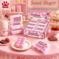 Jouet Squishy TONGXIN Rose Chocolat Croquant en TPR à Rebond Lent, Jouets Squishy en Gros à Extérieur Croustillant, Balle Anti-Stress Personnalisable avec Logo, Fidget OEM