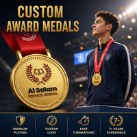 Personnalisation sur mesure de médailles de football 3D de grande taille, fabrication de médailles en or, trophée souvenir