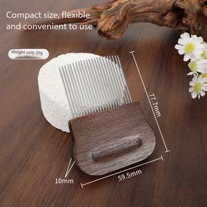 Peigne démêlant universel en bois <span class=keywords><strong>de</strong></span> <span class=keywords><strong>noyer</strong></span> pour animaux <span class=keywords><strong>de</strong></span> compagnie, à dents longues, pour chiens et chats, professionnel pour le toilettage et le nettoyage des animaux transfrontalier - Product Image 4
