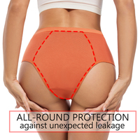 Culotte menstruelle réutilisable en bambou biologique coloré pour femmes ODMOEM, sous-vêtements menstruels anti-fuites, flux abondant