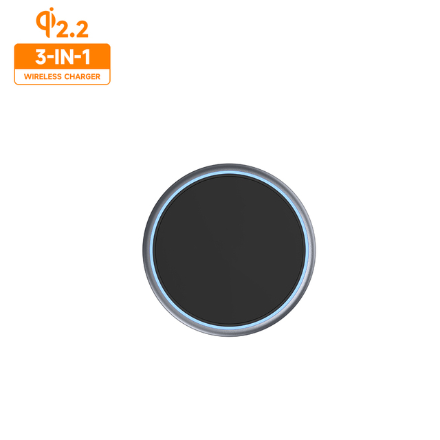 QI2 25W LED Night Light Wireless Charger Stand Pad for iPhone Samsung Xiaomi Quick Fast Charging Station