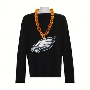 Collar de cadena para aficionados del equipo NCAALouisville Cardinals, logotipo personalizado, cordón promocional extragrande de espuma multicapa - Product Image 4