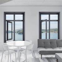 Ventanas Modernas de Doble Acristalamiento de Aleación de Aluminio Resistentes a Huracanes, Abatibles, Insonorizadas, con Rotura de Puente Térmico y Eficiencia Energética
