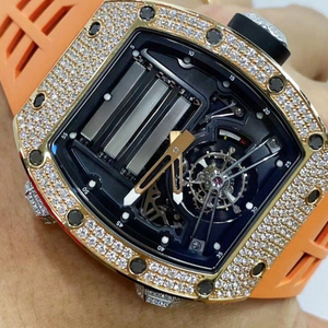 Reloj Mecánico Tourbillon Erótico de Lujo con Diamantes en Oro Rosa, Última Moda 2026, Modelo 69-01, Universal para Hombre y Mujer - Product Image 4