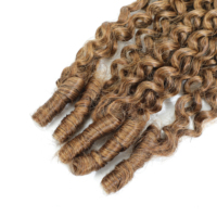 Extensions de cheveux humains au crochet 100 % naturels, non traités, bouclés, style plume, bouclés birmanes, en gros