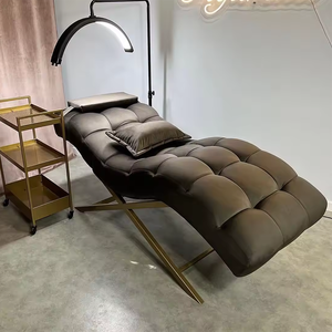 Camilla <span class=keywords><strong>de</strong></span> Masaje Plegable y Ajustable para Belleza, Fabricada a Medida, para Salón <span class=keywords><strong>de</strong></span> Spa, Silla Facial <span class=keywords><strong>de</strong></span> Cuero Sintético y Acero Inoxidable - Product Image 4