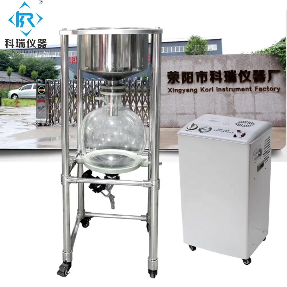 Chemical Lab suction filtration Nutsche filter Dryer with Buchner funnel under reduced vacuum pressure to separating mixture