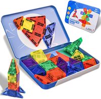Juego de 100 Piezas de Juguetes Magnéticos Mini para Niños, Bloques de Construcción Magnéticos Educativos