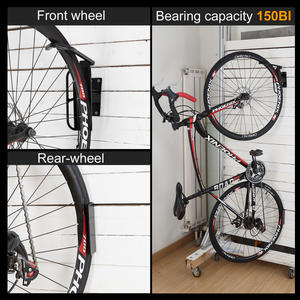 Support de rangement <span class=keywords><strong>mural</strong></span> pour vélo en acier pivotant réglable Conception portable détachable Capacité de charge de 30kg Cintre de support <span class=keywords><strong>vertical</strong></span> - Product Image 4