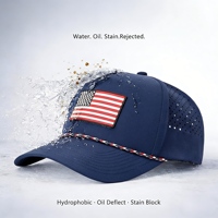 Casquette de baseball à séchage rapide découpée au laser, imperméable, respirante, 5 panneaux, pour le golf et le cyclisme, avec cordon