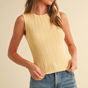 Canotta da donna personalizzata estiva casual traspirante a tinta unita in maglia a costine girocollo senza maniche aderente con logo frontale - Produttore - Product Image 2