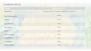 [HOSOME] Polvo de Luteína/carotenoides luteína II/Extracto de Caléndula como Alimento Saludable para la Protección de la Retina antioxidante Cas 127-40-2 - Product Image 2