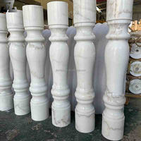 Colonnes de Vases en Marbre Blanc Moderne de Haute Qualité, Balustres en Pierre, Garde-corps de Balcon, Mur Extérieur