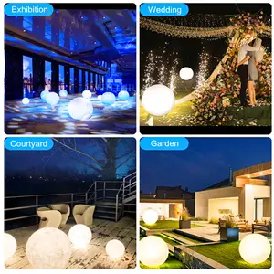 Lampu bola taman LED luar ruangan 30CM, lampu lantai jalan rumput kendali jarak jauh, lampu renang, dekorasi rumah pesta pernikahan Kolam renang