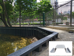 メーカー供給U型<span class=keywords><strong>PVC</strong></span>ビニールパネル、50年以上の設計寿命、防波堤や擁壁用プラスチックボード - Product Image 1