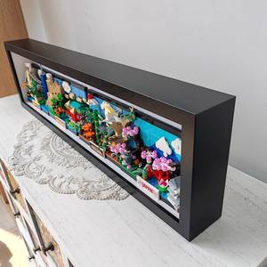 <span class=keywords><strong>Cadre</strong></span> photo mural rectangulaire en bois massif écologique, boîte à ombre, vitrine, styles rustiques/classiques/modernes pour figurines d'<span class=keywords><strong>action</strong></span> - Product Image 3