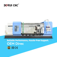 Tour CNC à lit plat haute rigidité CK61160 avec lit renforcé par des nervures et lubrification automatique des outils pour une longue durée de vie