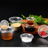 Boîte de trempage de plat d'accompagnement en plastique épaissi jetable idéal pour une utilisation à emporter Boîte de sauce à trempage jetable durable