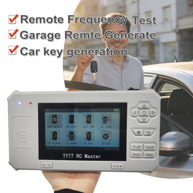 TY77 Universal Compatibility Remote Control Frequency Tester Fixed Code/Rolling Automatic Wireless Controller Locksmith Tool