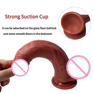 Ощущение кожи реалистичный фаллоимитатор мягкий материал огромный большой пенис с присоской секс-игрушки для женщин Женская мастурбация секс-шоп % - Product Image 4