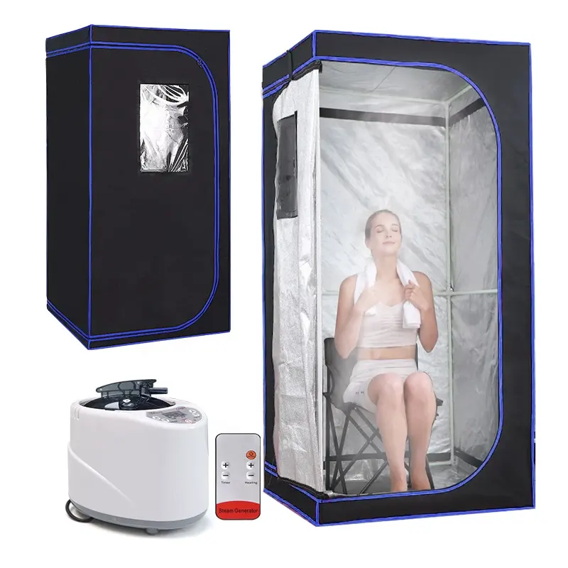 Boîte de sauna à vapeur portable Home Spa tente de sauna pliable pour tout le corps avec pot de sauna