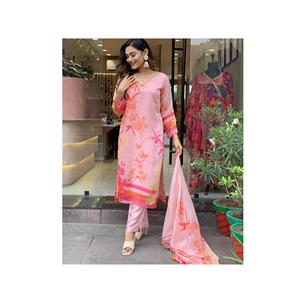 Vestido Kurti largo étnico de primera calidad para mujer con pantalón y Dupatta para mujeres y niñas boda Sari estilo pakistaní exportación - Product Image 1